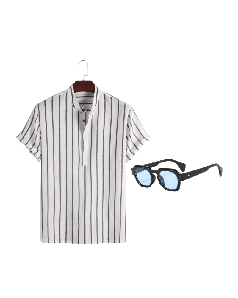 Men’s Bundle: Bari Cotton Polo Shirt + UV Protection Sunglasses – Buy 1 Get 2 Free