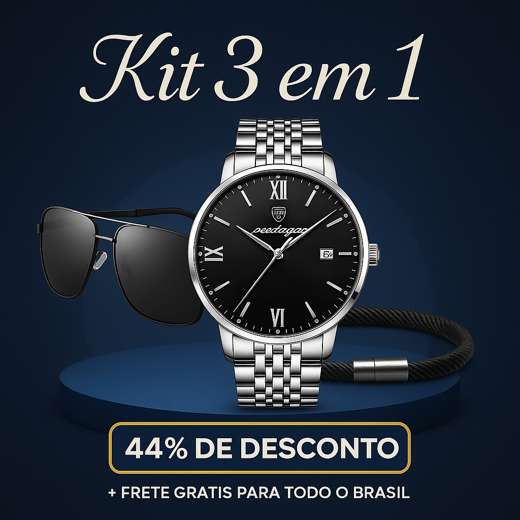 Poedagar Men's Quartz Watch - Buy 1 Get 3 Free