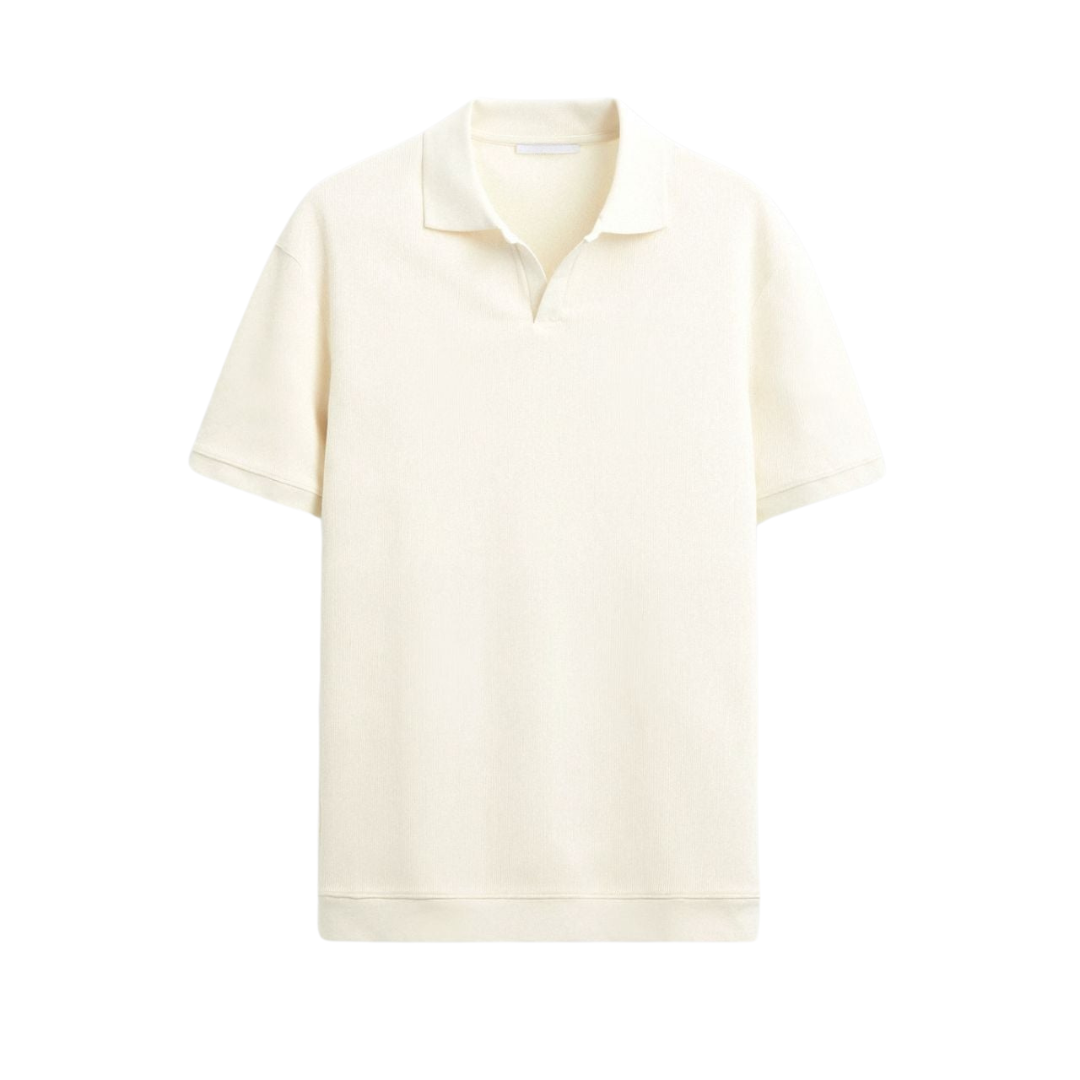 Wool-Blend Structured Polo Shirt