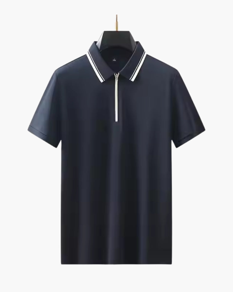 Ridgeway Zip-Up Polo Shirt – Premium Cotton Blend