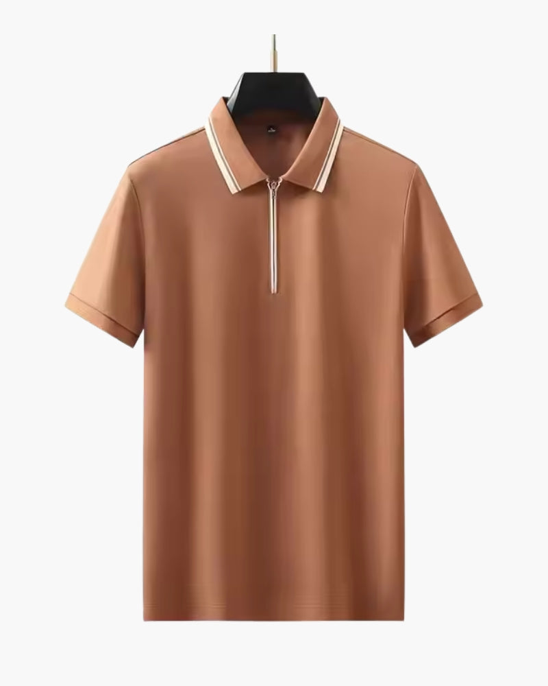 Ridgeway Zip-Up Polo Shirt – Premium Cotton Blend