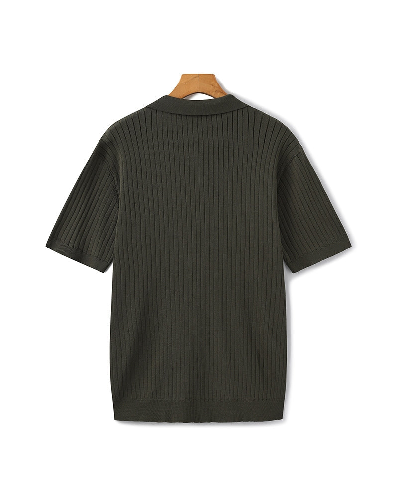 Premium Ribbed Cotton Polo Shirt
