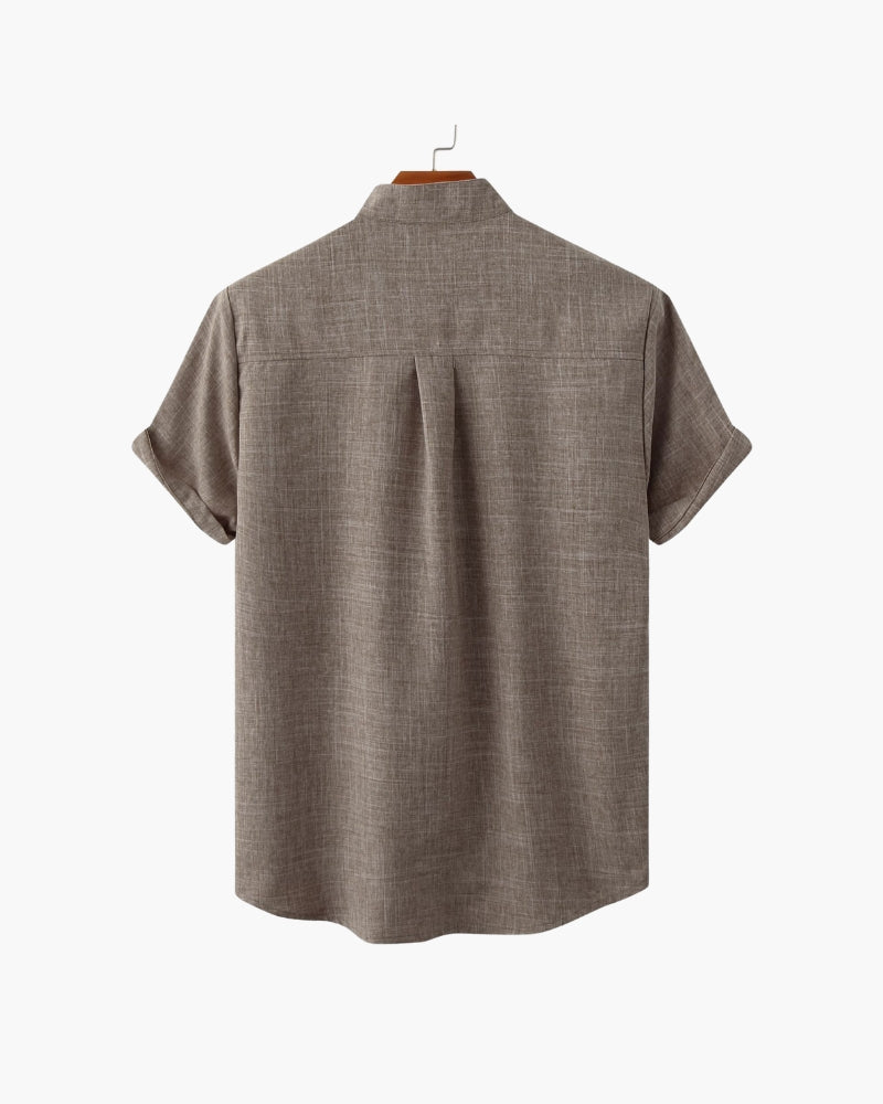 Premium Cotton Mandarin Collar Shirt