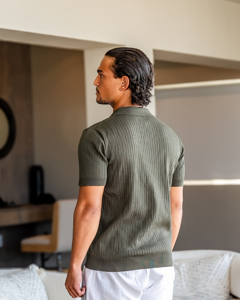 Premium Ribbed Cotton Polo Shirt