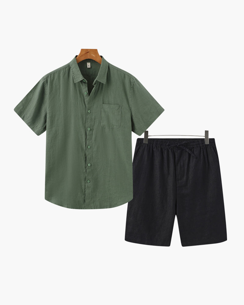 Old Money Linen Combo Shorts