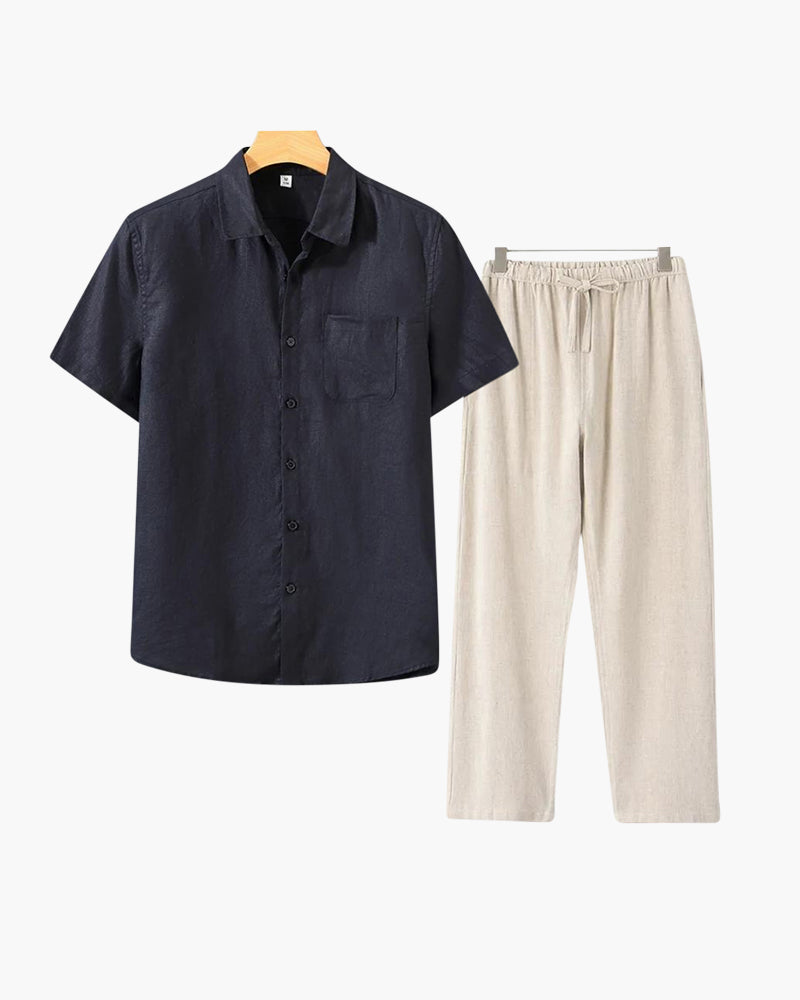 Old Money Linen Short Sleeve Shirt – Premium Summer Style