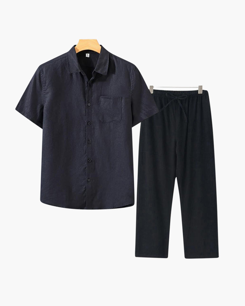 Old Money Linen Short Sleeve Shirt – Premium Summer Style