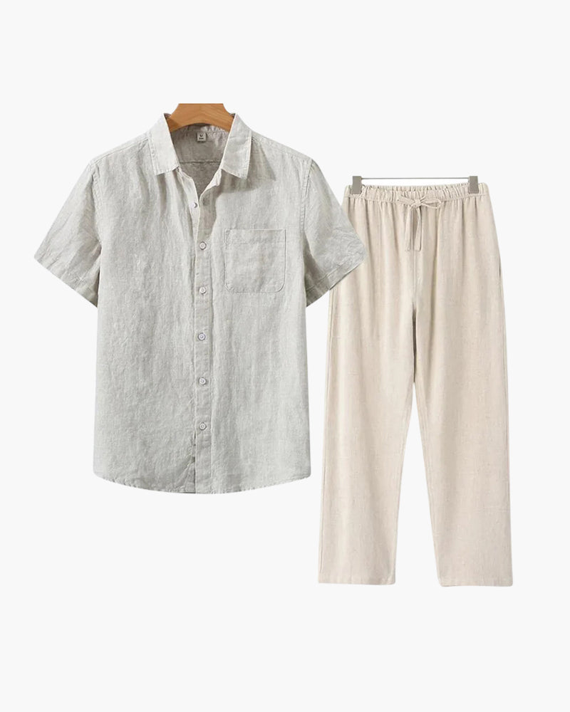 Old Money Linen Short Sleeve Shirt – Premium Summer Style
