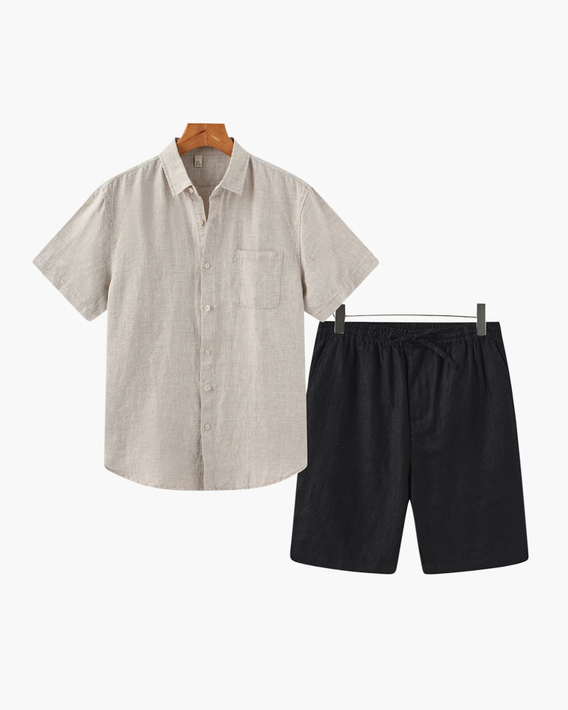 Old Money Linen Combo Shorts