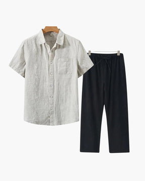 Old Money Linen Short Sleeve Shirt – Premium Summer Style