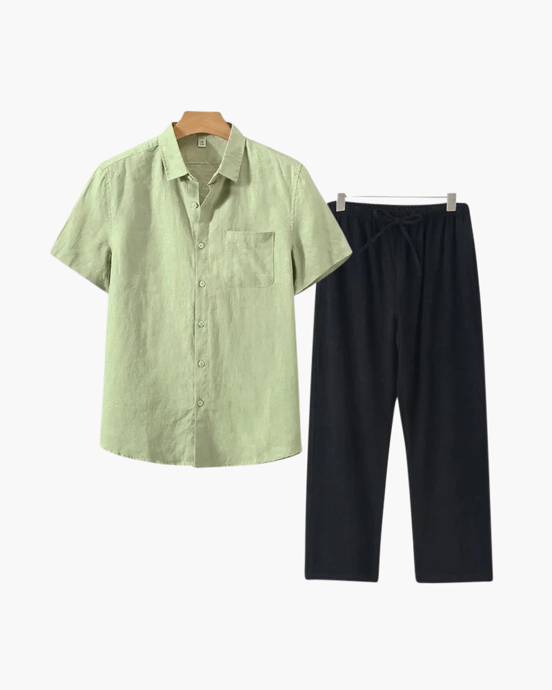 Old Money Linen Short Sleeve Shirt – Premium Summer Style