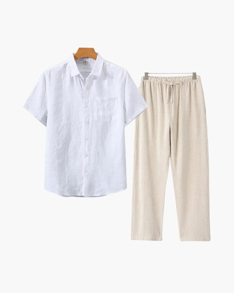 Old Money Linen Short Sleeve Shirt – Premium Summer Style