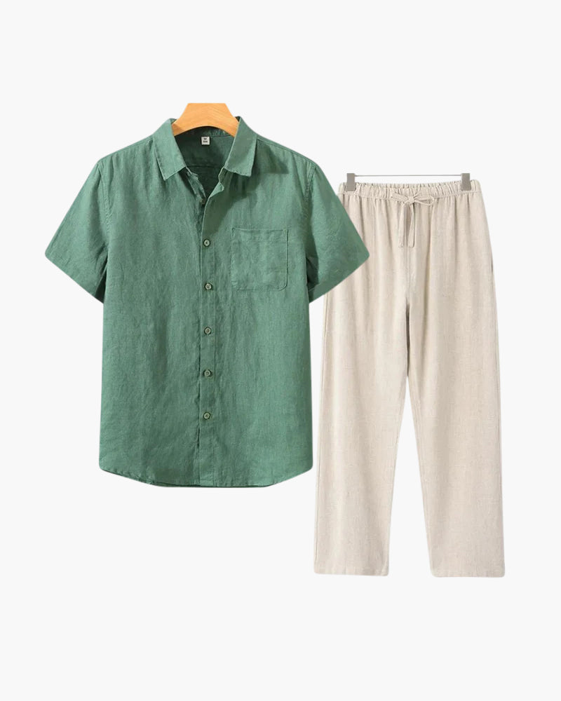 Old Money Linen Short Sleeve Shirt – Premium Summer Style