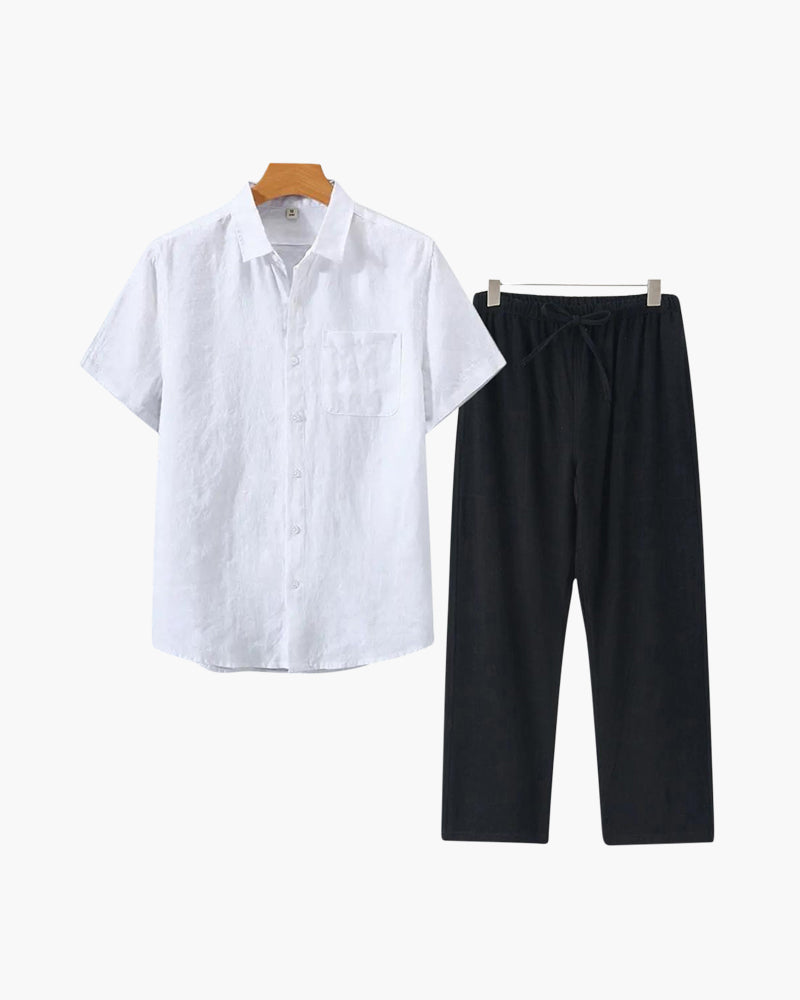Old Money Linen Short Sleeve Shirt – Premium Summer Style