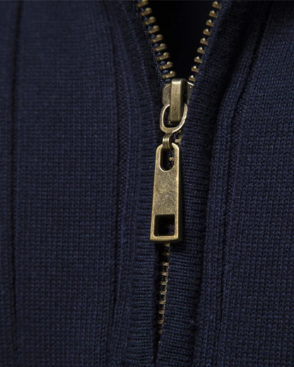 Autumn Zipper Sweater – Warm Cotton Knit Sweater