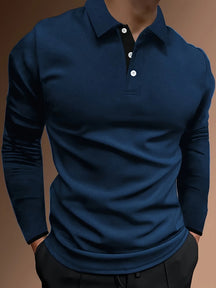 Camisa Polo Masculina de Manga Longa