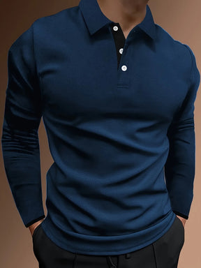 Camisa Polo Masculina de Manga Longa