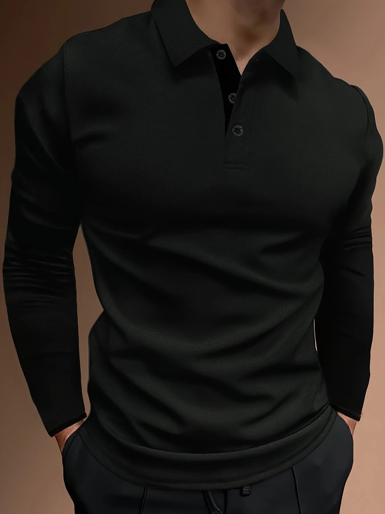 Camisa Polo Masculina de Manga Longa