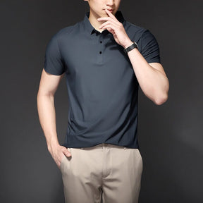 Camisa Polo Premium em Seda Litasmen