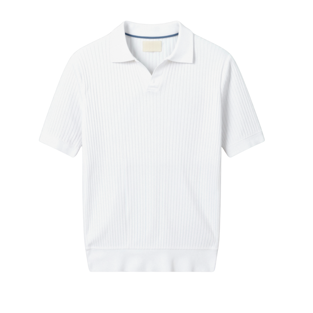 Ribbed Cotton Polo