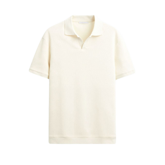 Wool-Blend Structured Polo Shirt