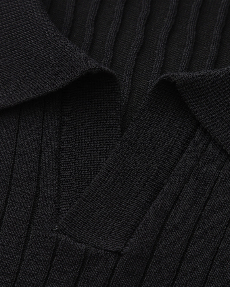 Men’s Bundle: Ribbed Cotton Polo + Poedagar Watch Premium