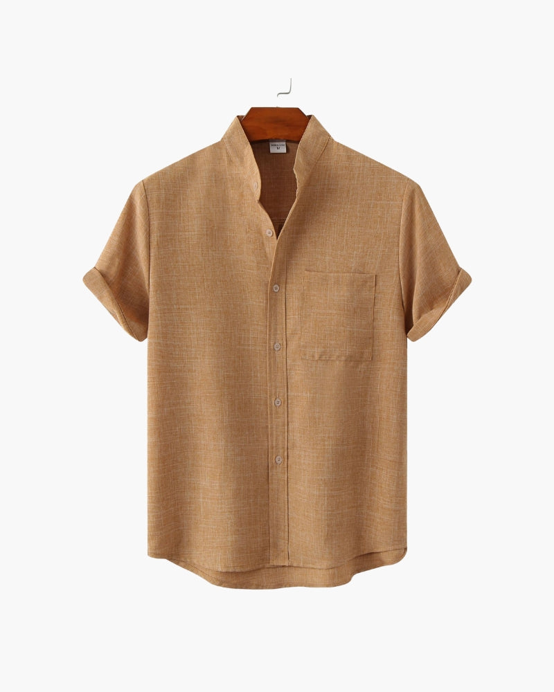 Premium Cotton Mandarin Collar Shirt