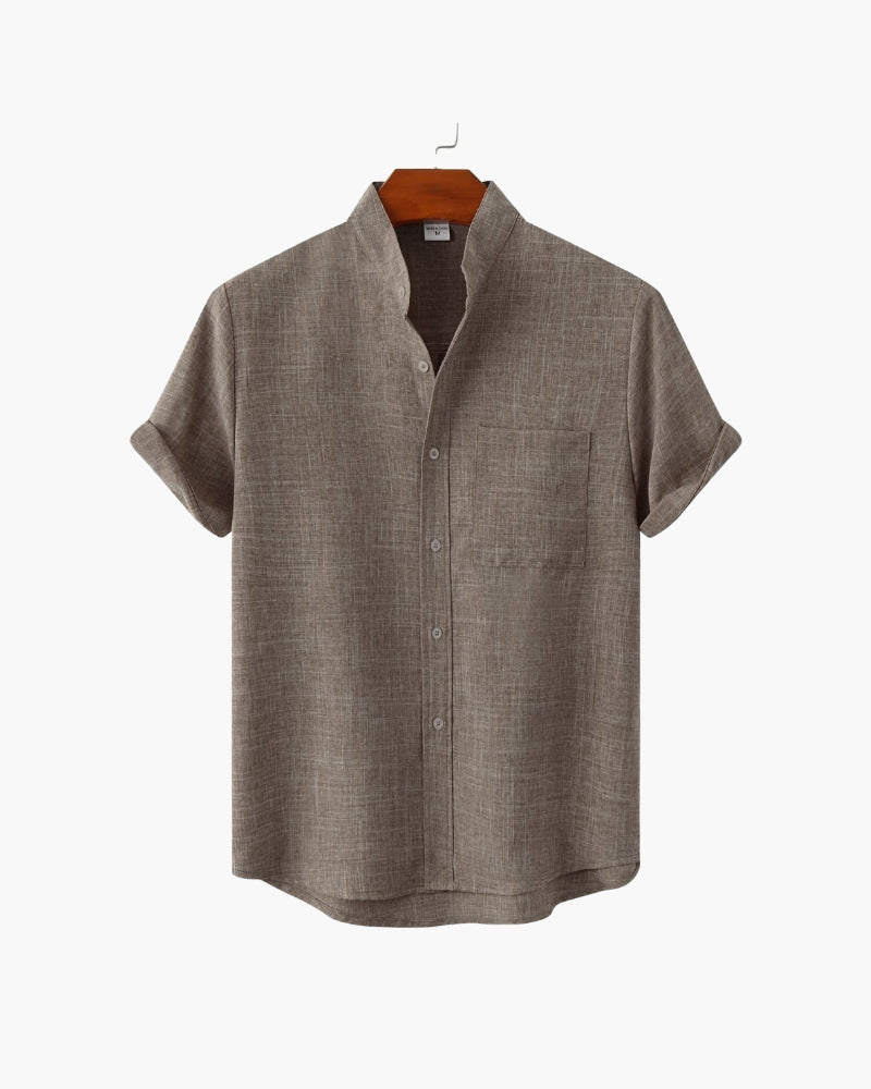 Premium Cotton Mandarin Collar Shirt