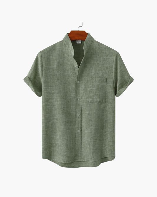 Premium Cotton Mandarin Collar Shirt