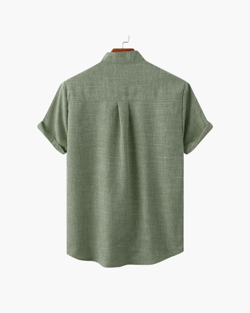 Premium Cotton Mandarin Collar Shirt