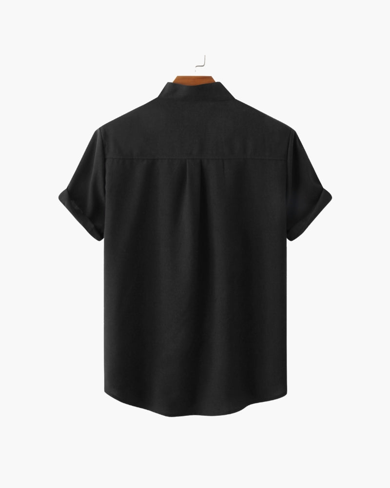 Premium Cotton Mandarin Collar Shirt