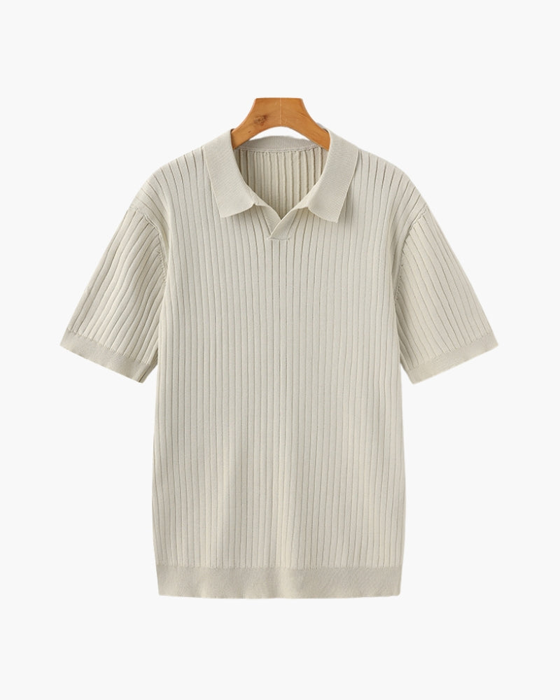 Men’s Bundle: Ribbed Cotton Polo + Poedagar Watch Premium