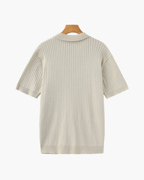 Men’s Bundle: Ribbed Cotton Polo + Poedagar Watch Premium