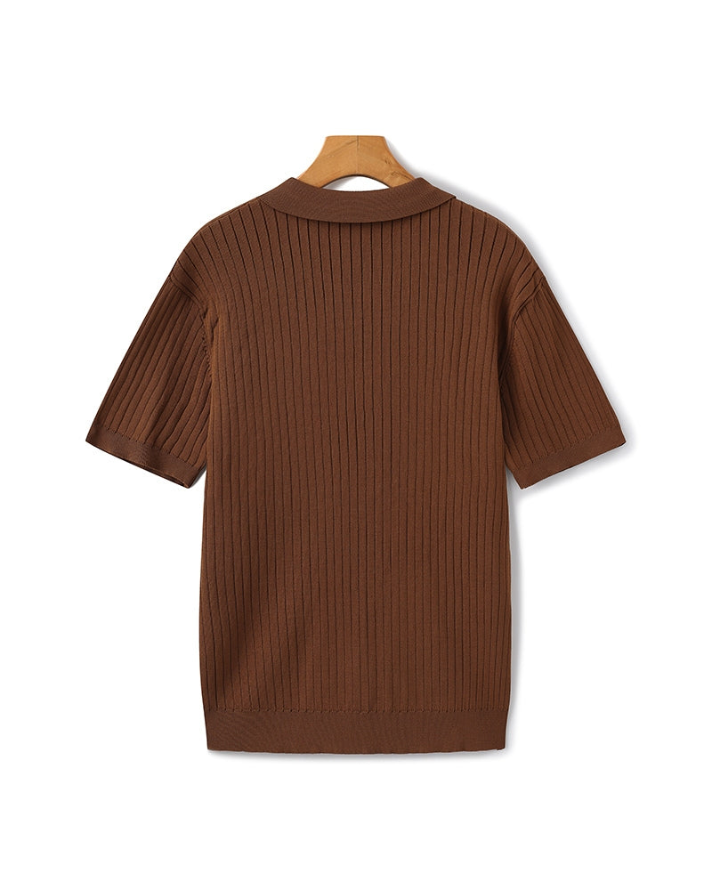 Men’s Bundle: Ribbed Cotton Polo + Poedagar Watch Premium