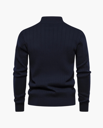 Autumn Zipper Sweater – Warm Cotton Knit Sweater