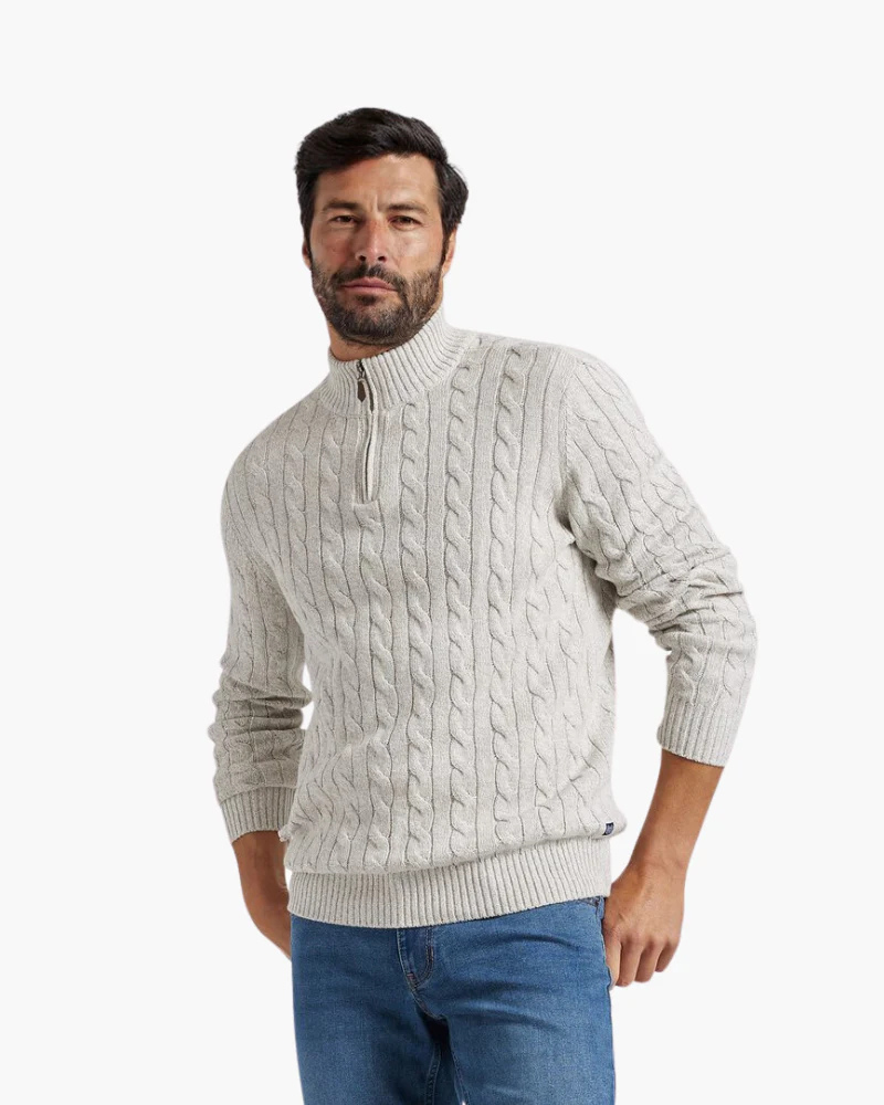 Men’s Bundle: Premium Ribbed Polo + Knitted Sweater – Buy 1 Get 2 Free