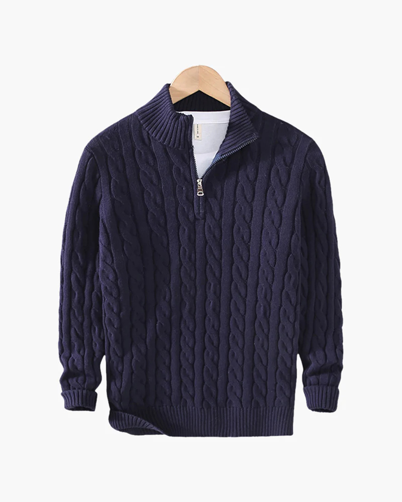 Men’s Bundle: Premium Ribbed Polo + Knitted Sweater – Buy 1 Get 2 Free