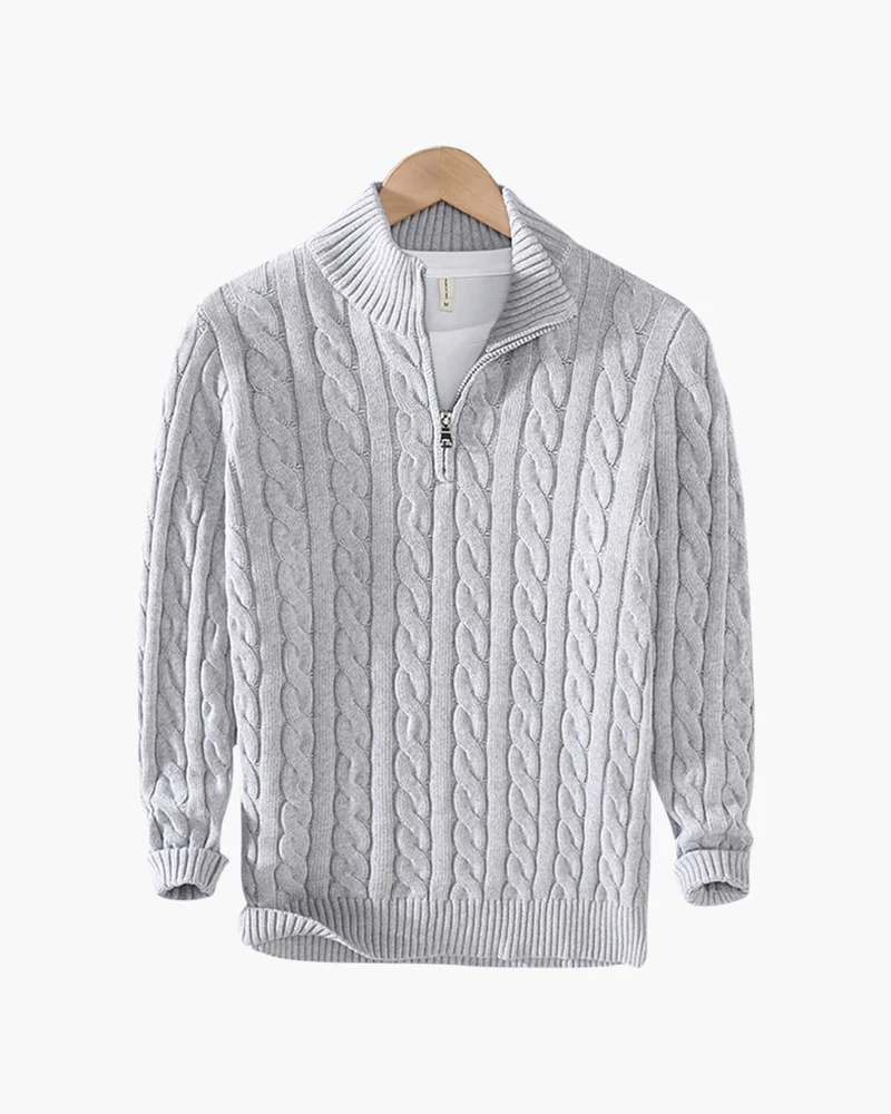 Men’s Bundle: Premium Ribbed Polo + Knitted Sweater – Buy 1 Get 2 Free