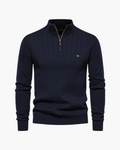 Autumn Zipper Sweater – Warm Cotton Knit Sweater
